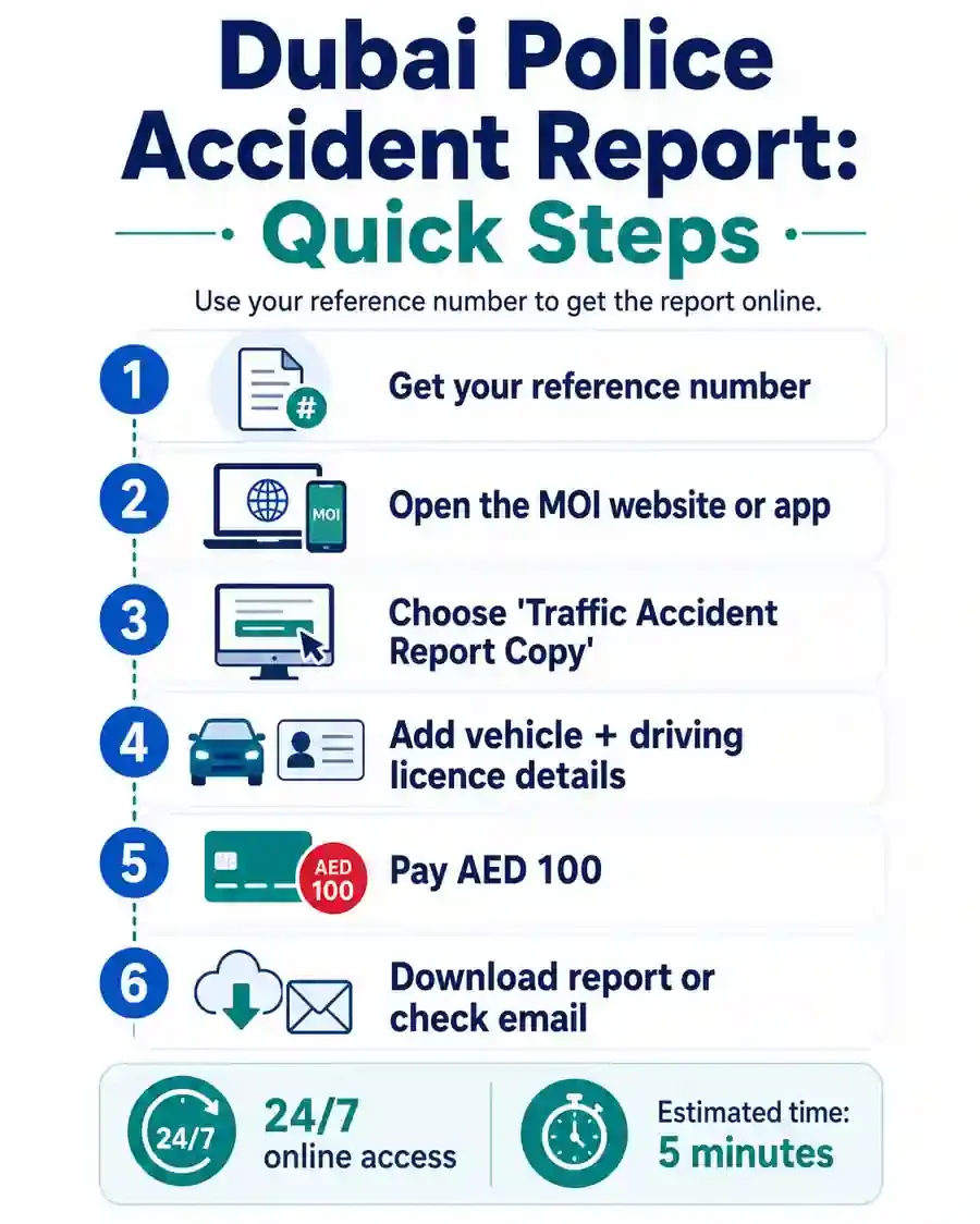 How to Get Dubai Police Accident Report by Reference Number Online