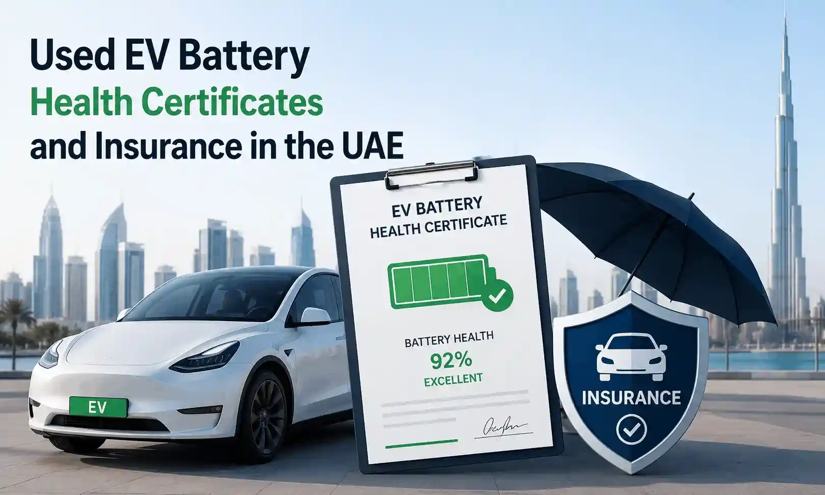 Used EV Battery Health Certificates & Insurance in the UAE