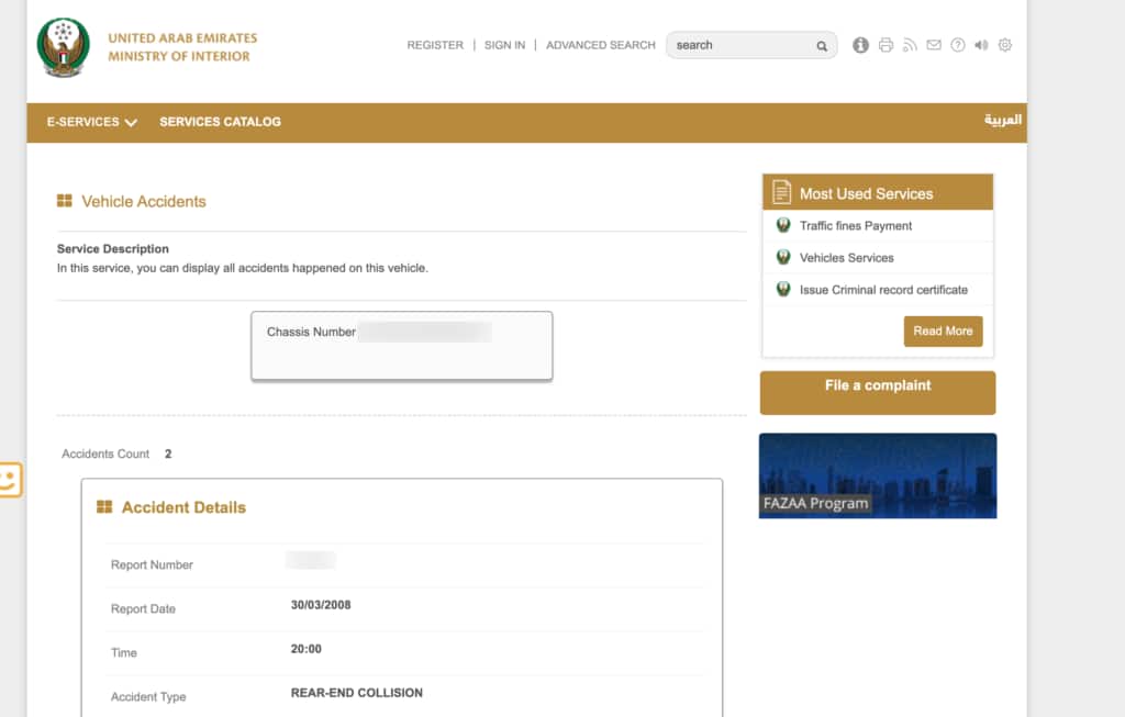Vehicle Accident Report - MOI