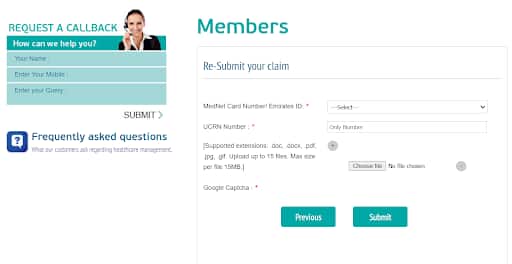 Resubmit Claim Form
